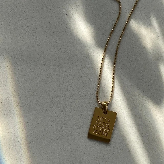 Word Pendant Necklace