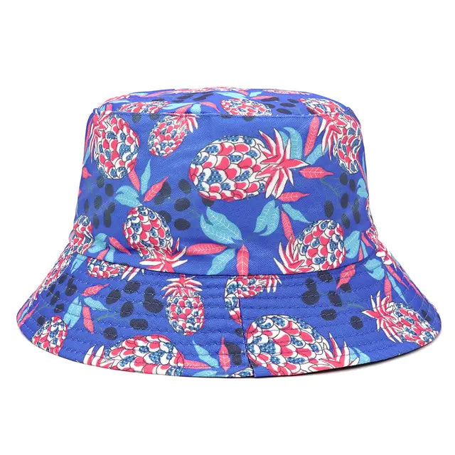 Panama Bucket Hats Animal Letter Print Fisherman Hat