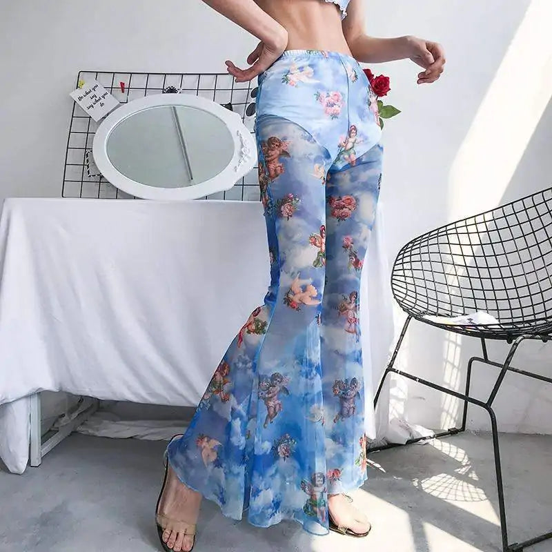 Angel Print Ladies Pants