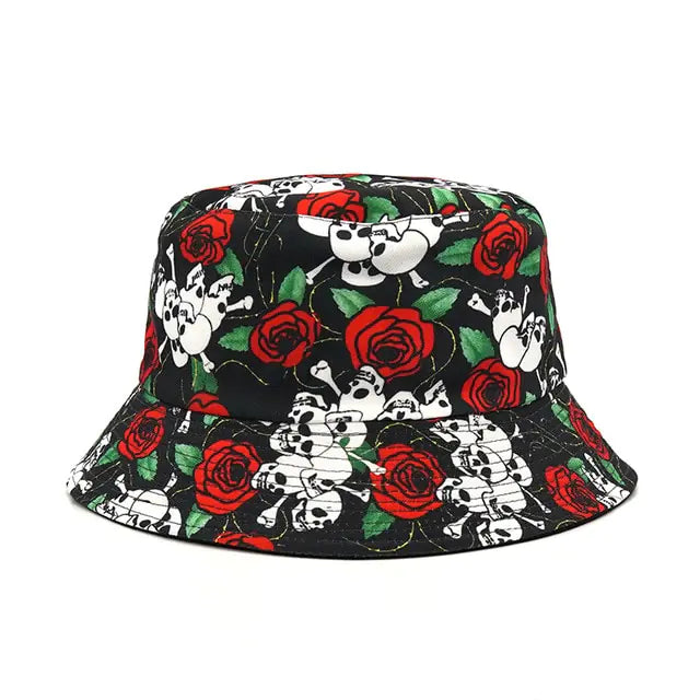 Panama Bucket Hats Animal Letter Print Fisherman Hat