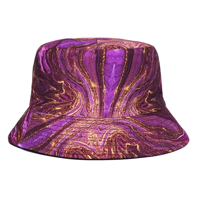 Panama Bucket Hats Animal Letter Print Fisherman Hat