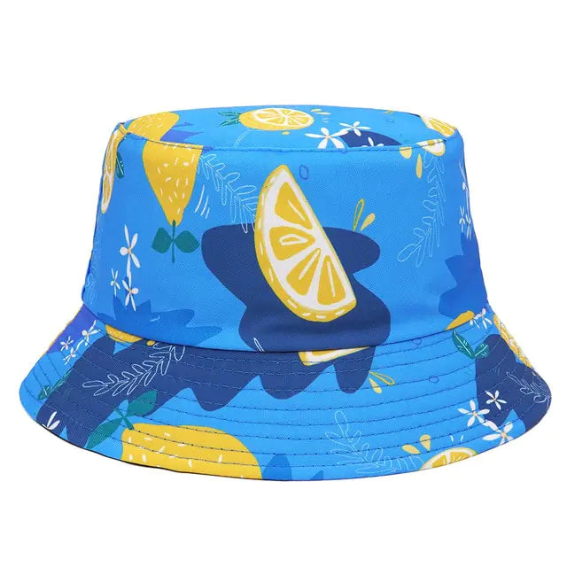 Panama Bucket Hats Animal Letter Print Fisherman Hat