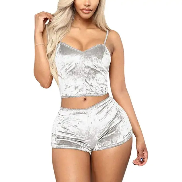 Ladies Satin Pajama Set