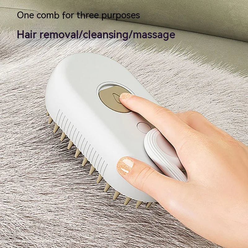 Steam Cleaning/Massaging Brush for Pets