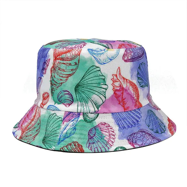 Panama Bucket Hats Animal Letter Print Fisherman Hat