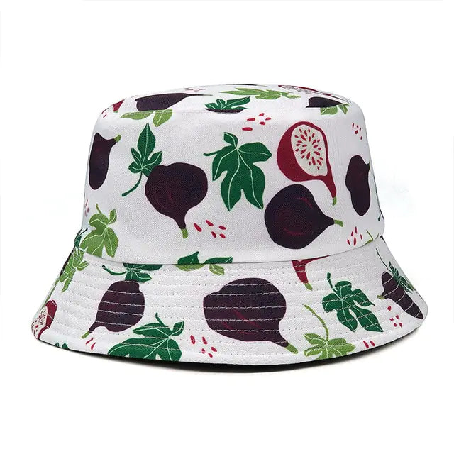 Panama Bucket Hats Animal Letter Print Fisherman Hat