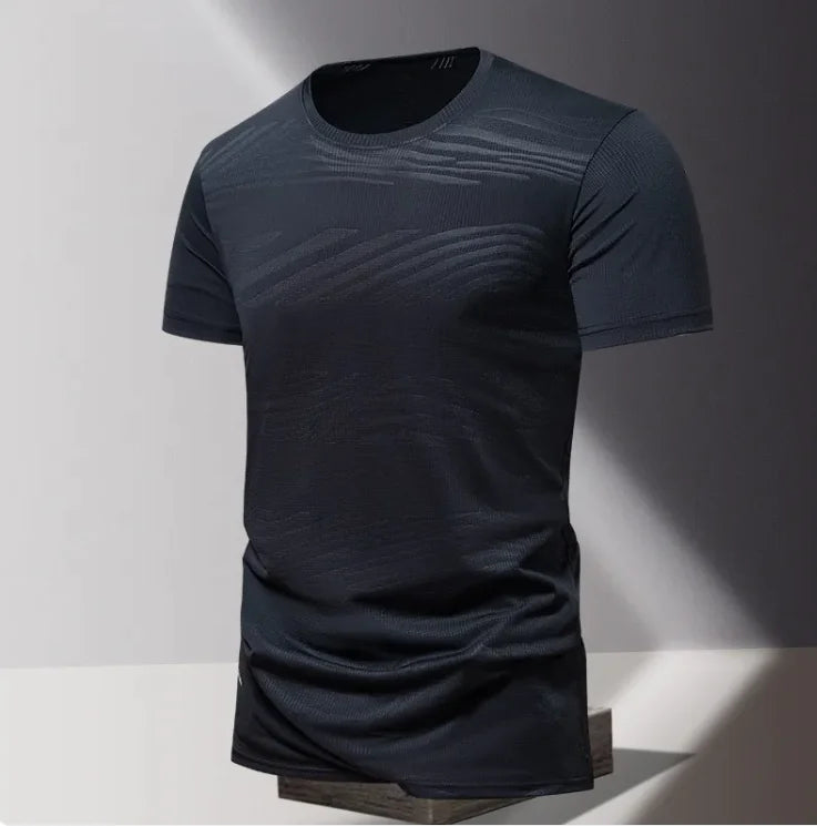 Men's Summer Ice Silk Running Tee – Lightweight & Breathable Short Sleeve