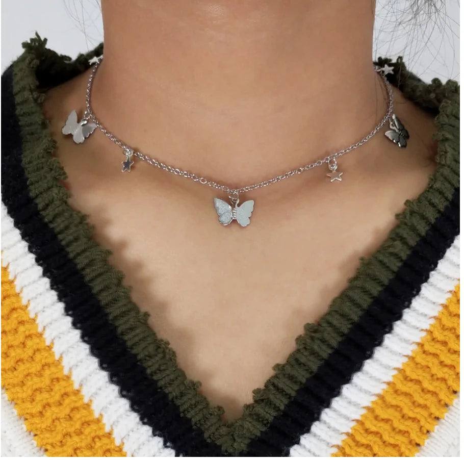 Butterfly Choker Necklace