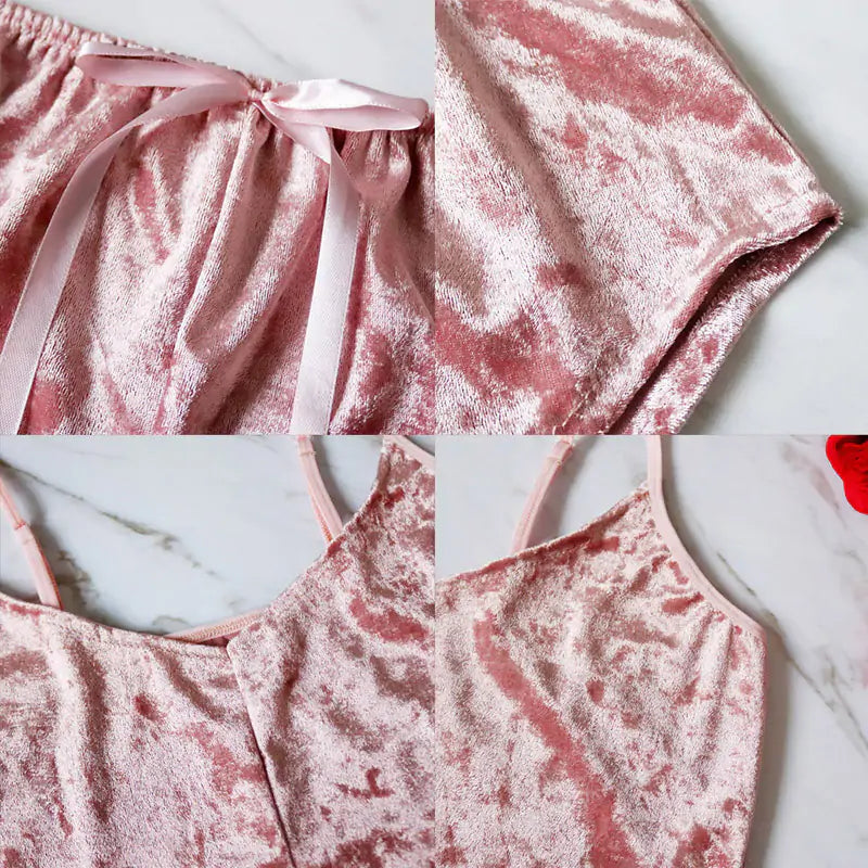 Ladies Satin Pajama Set