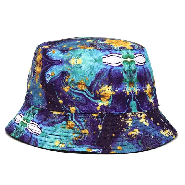 Panama Bucket Hats Animal Letter Print Fisherman Hat