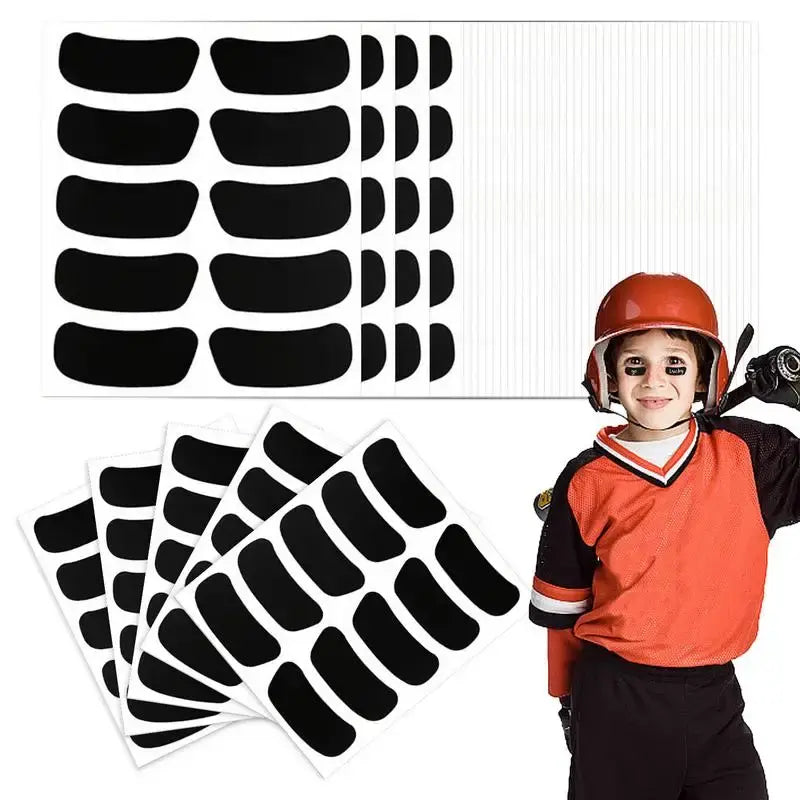 Sports Shield Eye Black Stickers