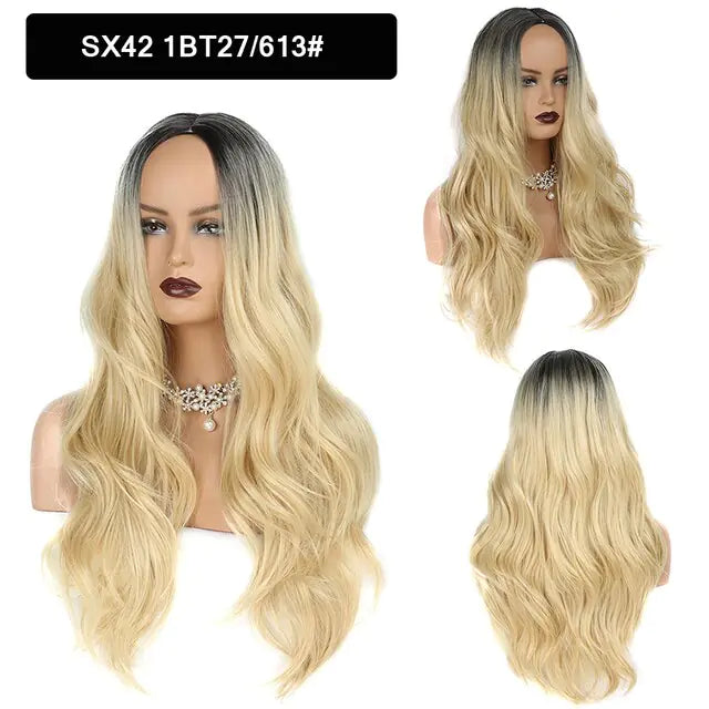 Wavy Middle Part Wigs