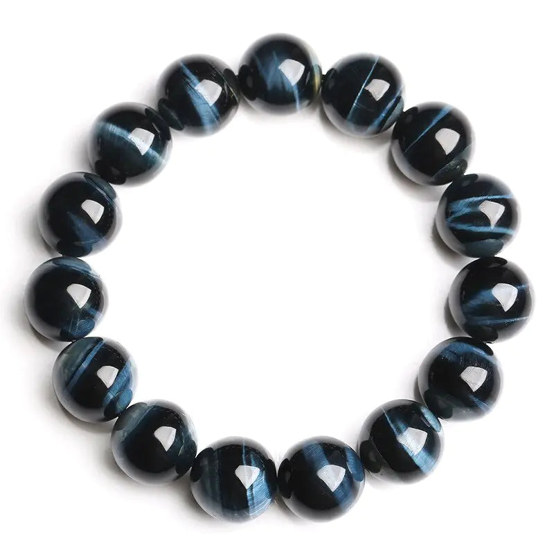 5A Royal Blue Tiger Eye Beads Bracelets