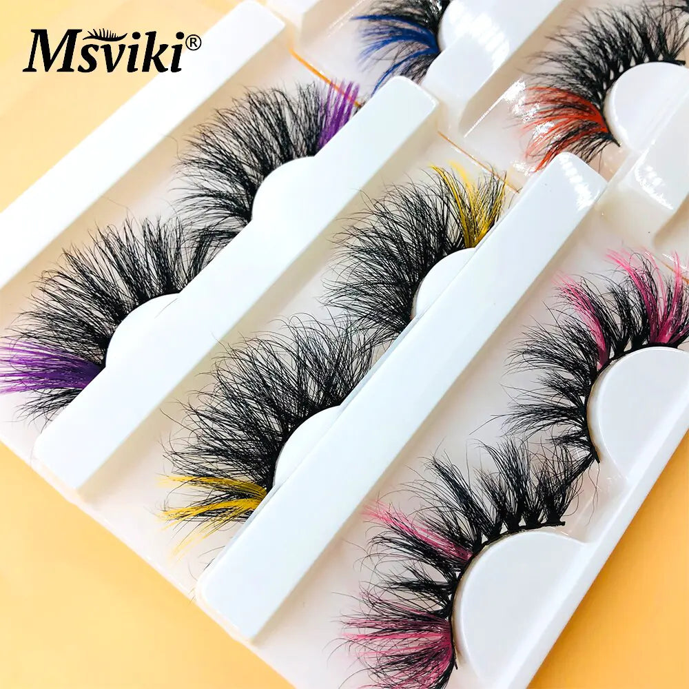 Handmade Fluffy 25MM Colored Lashes