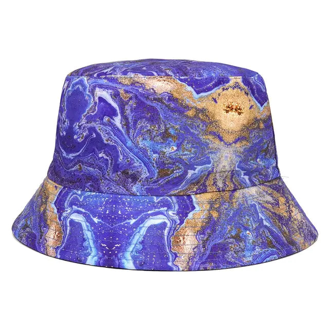 Panama Bucket Hats Animal Letter Print Fisherman Hat