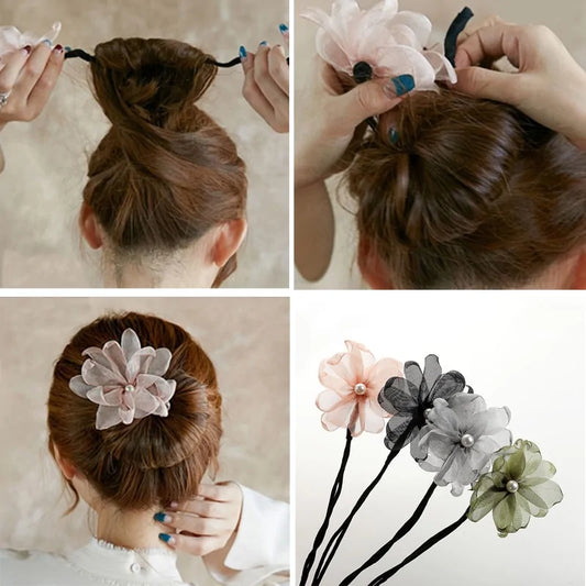 Lace Flower Pearl Headbands