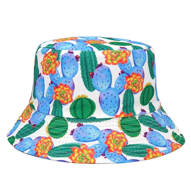 Panama Bucket Hats Animal Letter Print Fisherman Hat