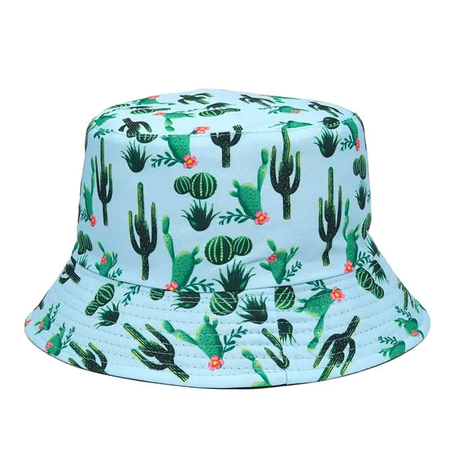 Panama Bucket Hats Animal Letter Print Fisherman Hat