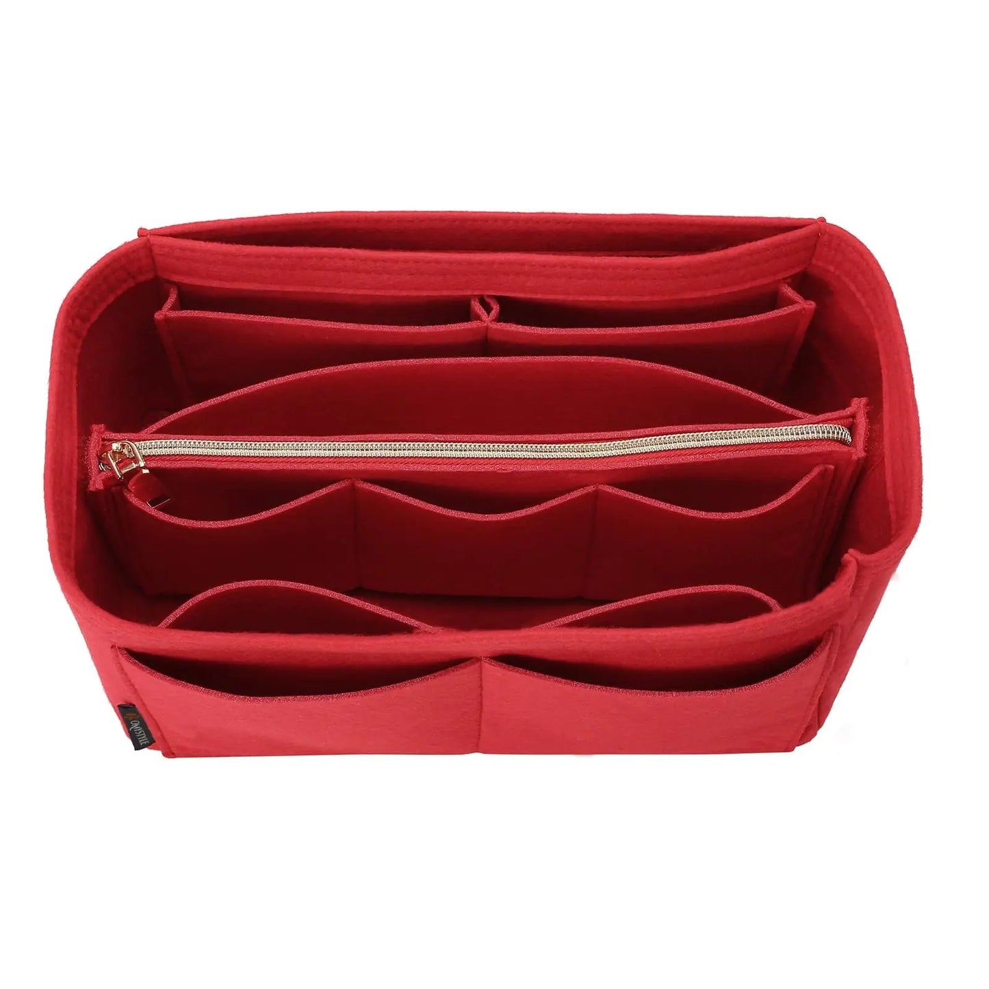 OMYSTYLE Purse Organizer Insert for Handbags, Felt Bag Organizer for Tote & Purse, Tote Bag Organizer Insert with 5 Sizes, Compatible with Neverful Speedy and More X-Large Red