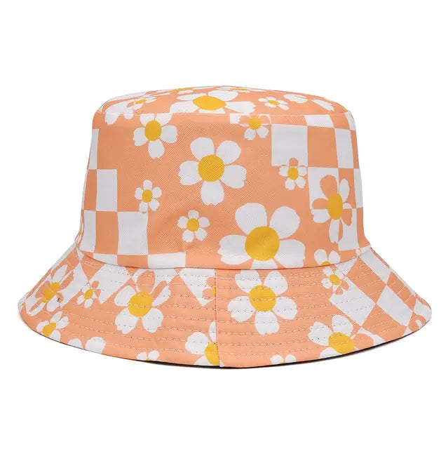 Panama Bucket Hats Animal Letter Print Fisherman Hat