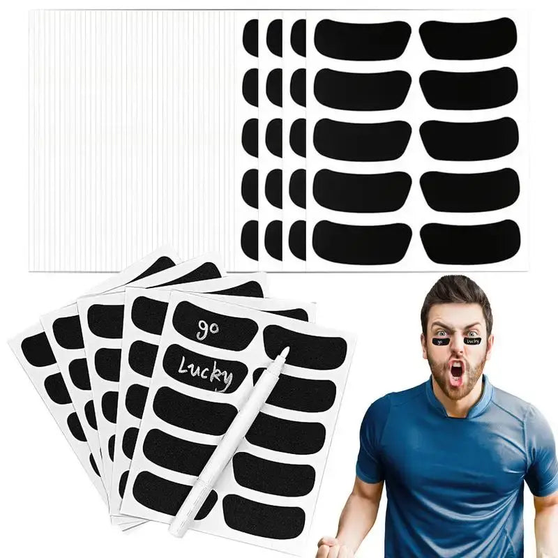 Sports Shield Eye Black Stickers