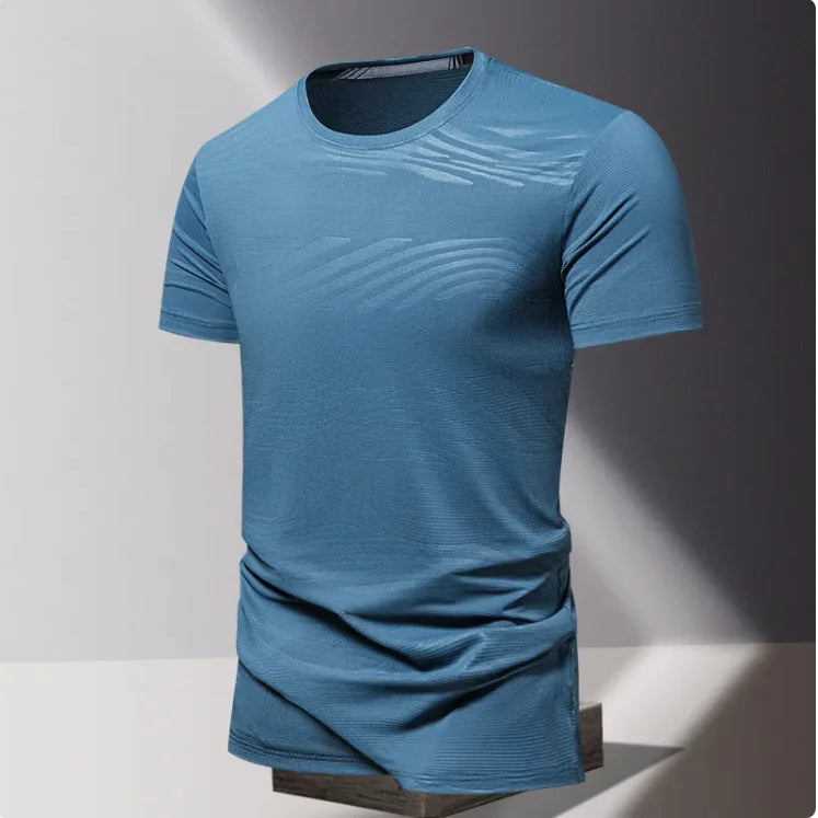 Men's Summer Ice Silk Running Tee – Lightweight & Breathable Short Sleeve