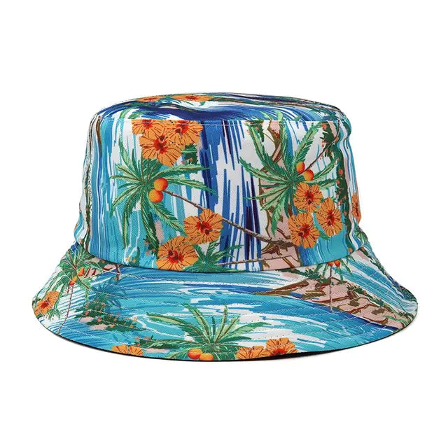 Panama Bucket Hats Animal Letter Print Fisherman Hat