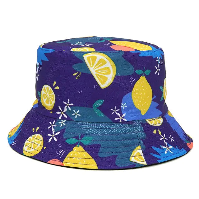 Panama Bucket Hats Animal Letter Print Fisherman Hat