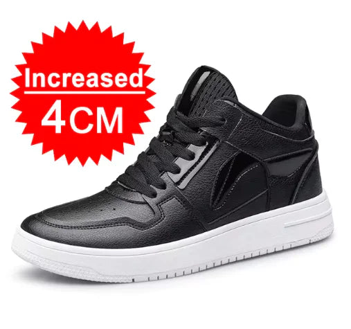 Elevator Shoes for Fashion Men Black Casual Sneakers Men