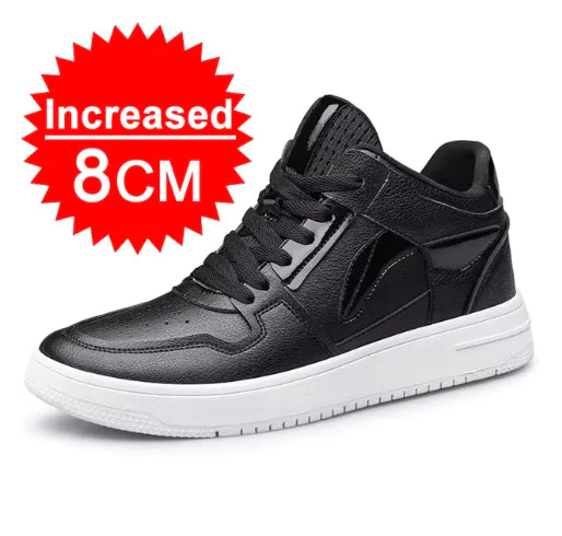 Elevator Shoes for Fashion Men Black Casual Sneakers Men